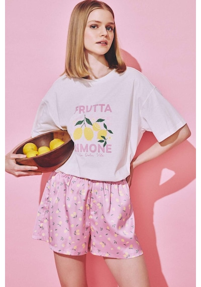Defacto Regular Fıt Kısa Boy Saten Alt G8169ax26smpn46 Pembe-pn46