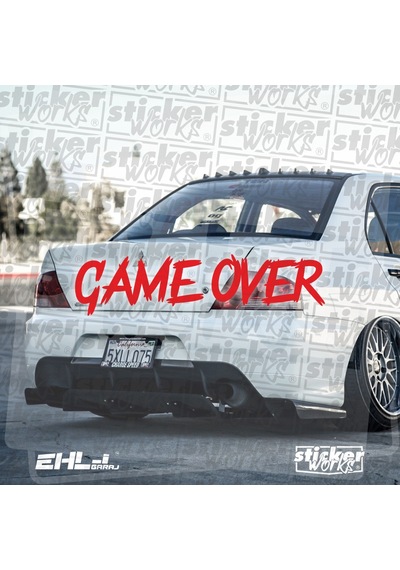 Game Over Sticker Kırmızı