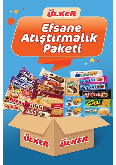 Ülker Efsane No:23 Parça Atıştırmalık Paketi + Tohumlu Kalem