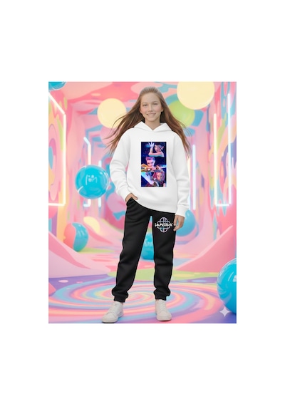 Stil-x K-pop Huntrıx Baskılı Kız Çocuk Eşofman Takımı, 3 İplik Şardonlu Kumaş Beyaz-siyah 5 Stil-x K-pop Huntrıx Baskılı Kız Çocuk Eşofman Takımı, 3 İplik Şardonlu Kumaş Beyaz-siyah 5