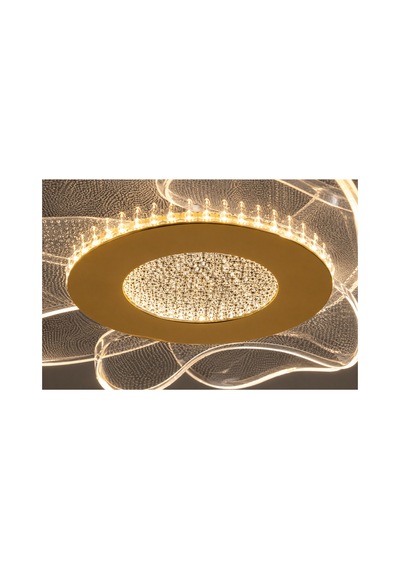 Fresh Model Gold Kaplama 3 Renk Metal Salon Mutfak Oturma Yatak Odası Modern Led Sarkıt Avize Sarı