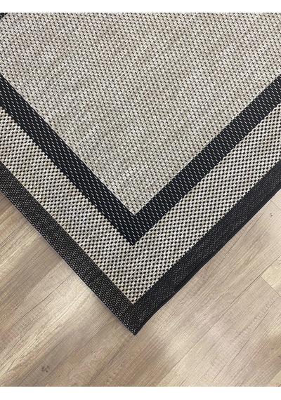 Hoom Rugs 1149 Bej Siyah Sisal Plus Jüt Halı Bej Siyah