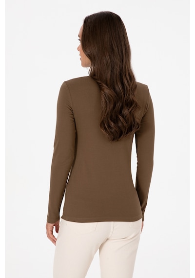 U.S. Polo Assn. Kadın Haki Basic Polo Yaka Sweatshırt 50313593-VR027