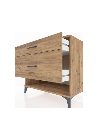 Kronos Şifonyer 2 Çekmeceli 88x59x80 Çam-çam Çam