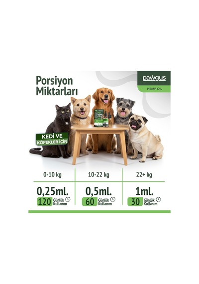 Kenevir Yağı - Kedi Köpek Sakinleştirici - Stres, Artrit, Nöbet, İştah, Uyku Takviyesi