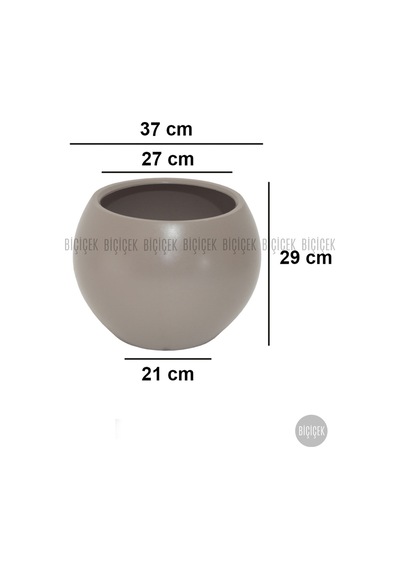 Küre Saksı 37 Cm Mocha Kahverengi