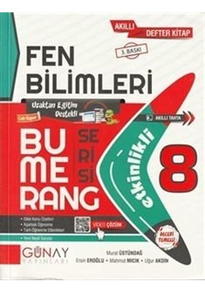 Bumerang Serisi - 8. Sınıf Etkinlikli Fen Bilimleri Soru Banka...