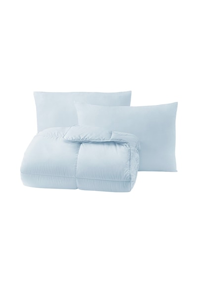 Yataş Bedding Macaron Tek Kişilik Yorgan Yastık Set Mavi