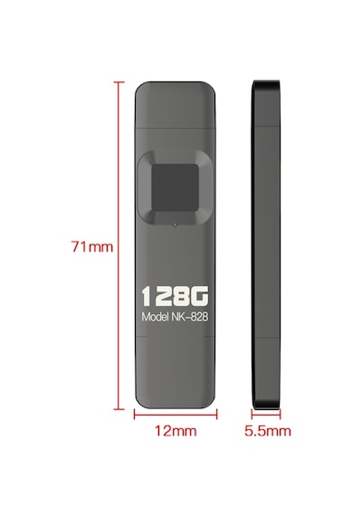 Techmaster NK-828 128 GB Parmak İzi Korumalı Lightning - USB 2.0 Flash Bellek