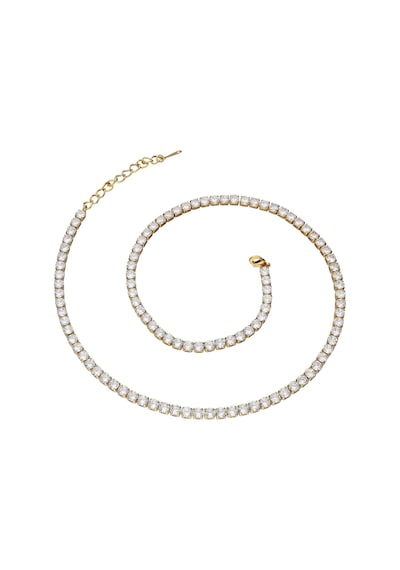 Chavin Gold Kap. 4Mm. Su Yolu Taşlı Kadın Kolye Zincir Ek18Sr-4 Çok Renkli