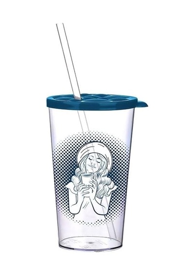 Limonlu Milkshake Baloncuklu Bardak, 700 Ml Kapasite Çok Renkli