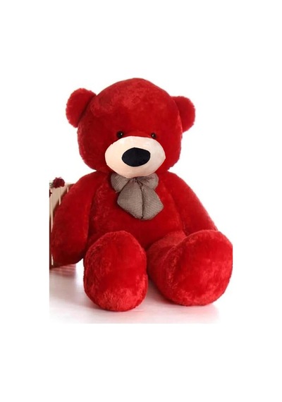 Papyonlu Sevimli Peluş Şaşkın Ayı 80 Cm - Sevgiliye Özel Hediye Boz