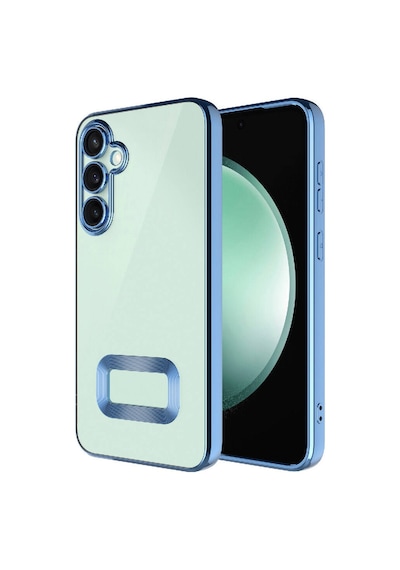Galaxy S23 Fe Uyumlu Kamera Korumalı Logo Gösteren Zore Omega Kılıf-sierra Mavi Sierra Mavi