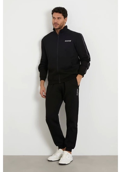 Guess Erkek Yanı Logolu Jogger Pantolon Siyah