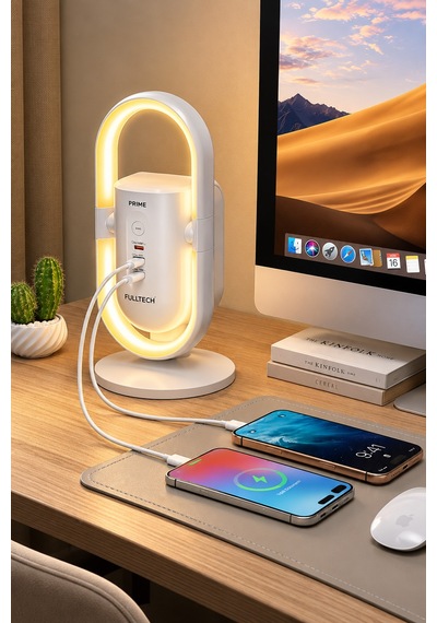 Exenar - Beyaz - Masaüstü Priz Ve Şarj İstasyonu 20w Type-c Pd 18w Usb Hızlı Şarj Led Lamba Çoklu Priz Ünitesi 1.9m 1.9 M Exenar - Beyaz - Masaüstü Priz Ve Şarj İstasyonu 20w Type-c Pd 18w Usb Hızlı Şarj Led Lamba Çoklu Priz Ünitesi 1.9m 1.9 M
