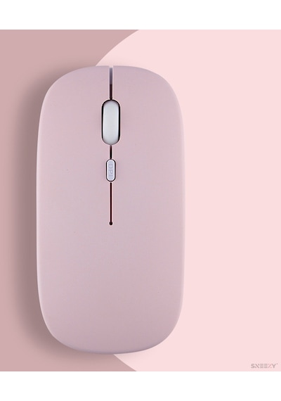 Apple Uyumlu MacBook Şarj Edilebilir Sessiz Mouse Bluetooth + 2.4hz Wifi