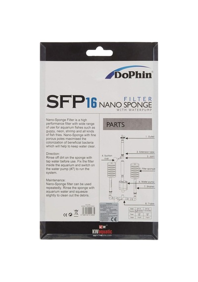 Ayrex Dophin Akvaryum İçin Motorlu Pipo Filtre, Spf16 Motorlu