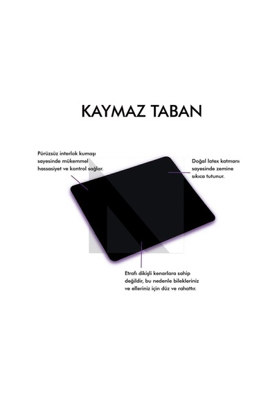 MP05 - 22x18 Small Siyah Gaming Mousepad Ev, Ofis, Oyun