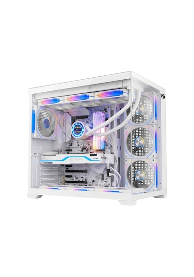 Alpha Elite 7x Argb Fan Kumanda Ve Kontrolcü Atx Boş Bilgisayar Kasası Beyaz