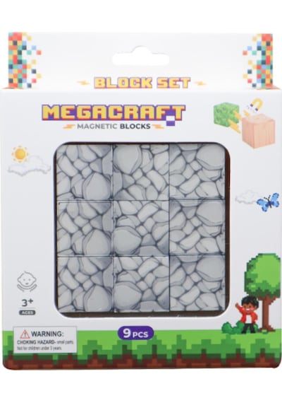 Megacraft 9 Parça Gri Taş Blok