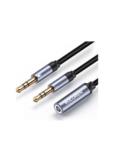 Rocoren Hi-fi Trrs Mikrofon Ve Kulaklık Ayırıcı 3.5mm Y Jack Kablo