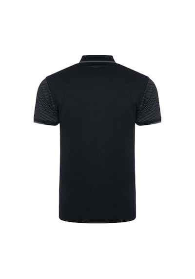 Beşiktaş Lisanslı Lazer Baskılı Polo Yaka Siyah Spor T-shirt SIYAH