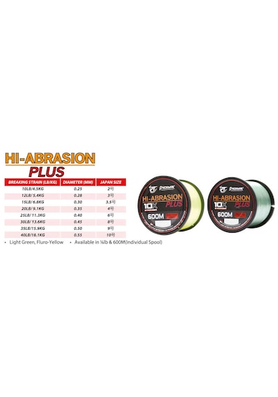 Pioneer Hi-abrasion Plus 600mt Yeşil Bobin Misina 0.40mm