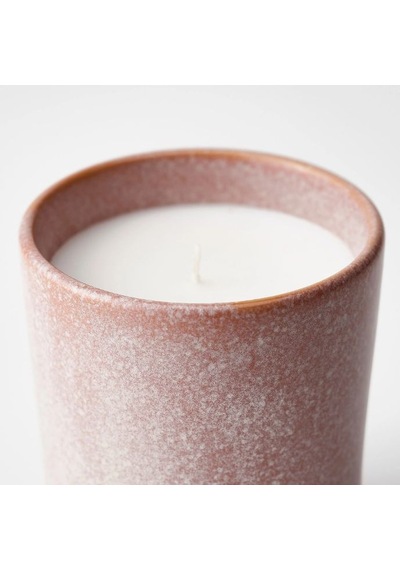 Ikea Lugnare Seramik Kaplı Kokulu Mum 10 X 10 Cm Yasemin Pembe
