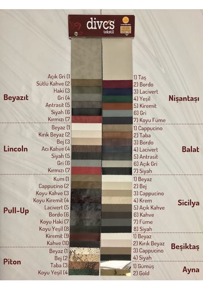 Balat Serisi Premium 1. Kalite Döşemelik Suni Deri [7 Renk]
