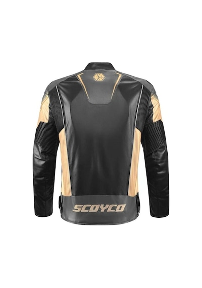 Motoanl Motosiklet Montu 4 Mevsim Deri Ve Maxdura Kumaş Racing Mont Pu Leather Black-gold