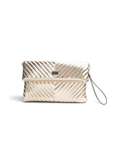 Silver Polo Altın - Altın Kapitone V Kadın Portföy Ve Clutch El Çantası Sp1134