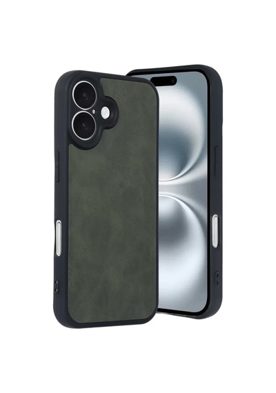 Newface Apple İphone 16 Kılıf Aras Deri Kapak - Koyu Yeşil