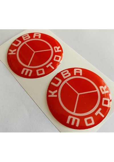 Kuba Logo Damla Etiket 5x5cm 2'li Kırmızı
