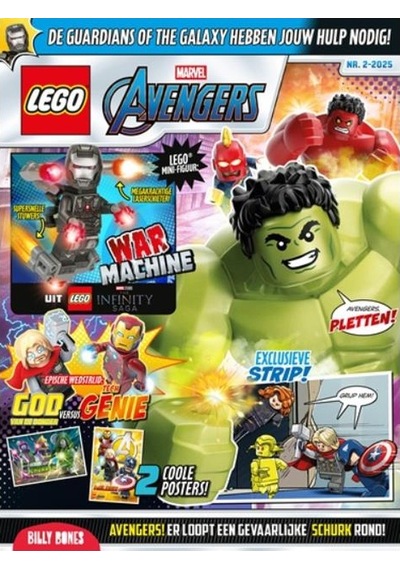 Lego Marvel Avengers Aylık Dergi 02-2025 - Flemenkçe War Machine Figür