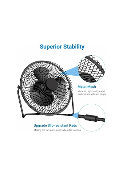 Hadron Hdx7251(2032) Fan Usb Metal 18x18Cm (503393685)