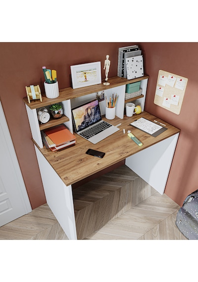 Paris Çalışma Masası , Çocuk Çalışma Masası, Ofis Masası 100 Cm Atlantik Çam - Beyaz Paris Çalışma Masası , Çocuk Çalışma Masası, Ofis Masası 100 Cm Atlantik Çam - Beyaz