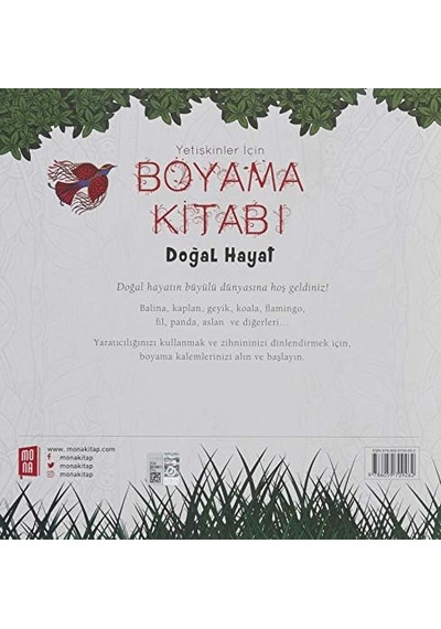 Boyama Kitabı - Doğal Hayat: Yetişkinler İçin