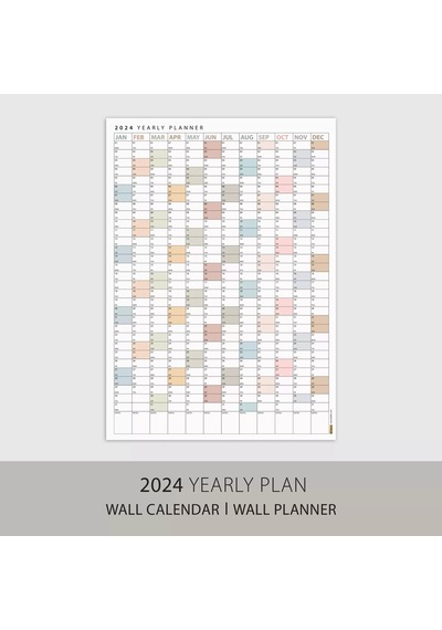 2027 Yıllık Planlayıcı Duvar Takvimi, Boho Renk Planlayıcı Takvim, 2027 Okul Takvimi