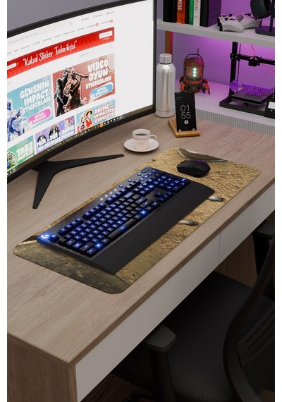 Rakun Kaymaz Dikişli Kauçuk Oyuncu Mousepad V1 - 70x30 Xl Gaming Mouse Pad Fare Altlığı