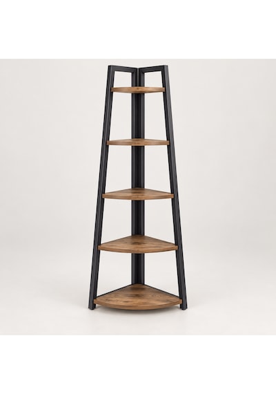 Evkolleksiyon 4 Raflı Metal Köşe Raf 170x80 Cm 40x20 Profil Ceviz