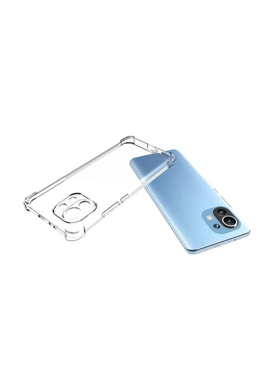 Hepsi Xiaomi Mi 11 Kamera Korumalı Shockproof Darbe Emici Silikon Kılıf- 5775 Najmaddin Şeffaf
