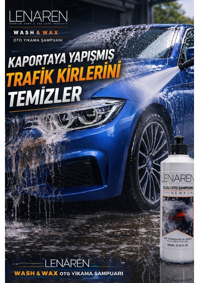 Lenaren Shinewash Cilalı Oto Şampuanı 500 Ml Wash & Wax Parlaklık Veren
