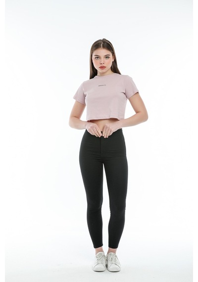 Kadın Bisiklet Yaka Regular Fit Brookyn Baskılı Tişort Spr21y14 001