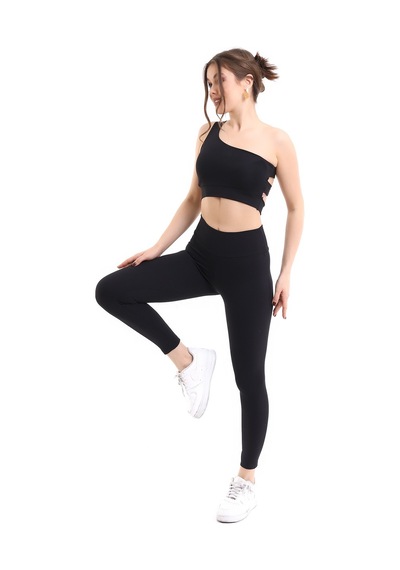 Winmoda34 Şardonlu Fitilli Kadın Termal Tayt Siyah