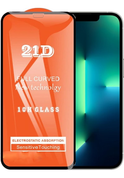 Apple Uyumlu   iPhone 13 Pro Ekran Koruyucu 21d Kırılmaz Cam