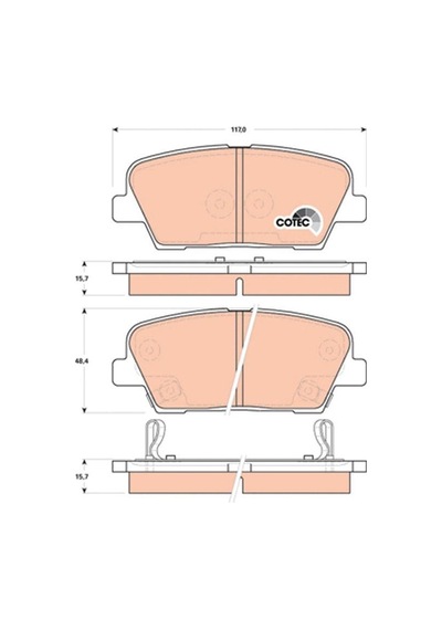 Hyundai Santa Fe Kia Sorento Arka Fren Balatası 2006-2018