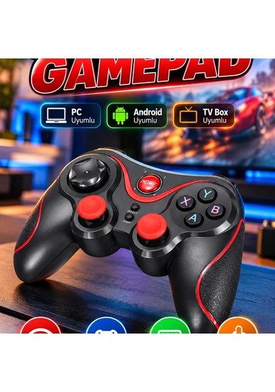 Bluetooth Kablosuz Oyun Kolu Pc, Android Ve Tv Box Uyumlu Titreşimli Gamepad
