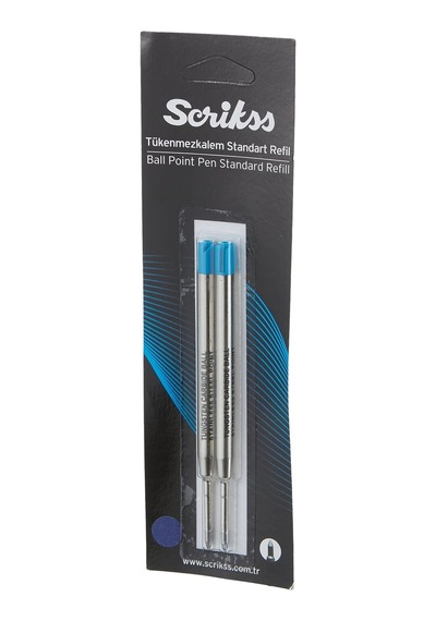 Scrikss Dev Tükenmezkalem Refil 2'li Blister, 0.7 Mm Uç, Mavi
