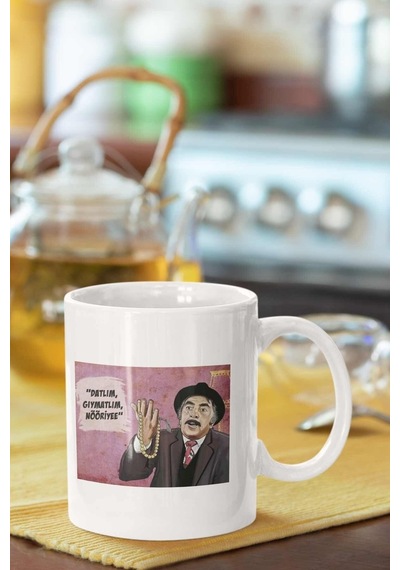 Ali Rıza Amca Porselen Kupa Bardak Beyaz