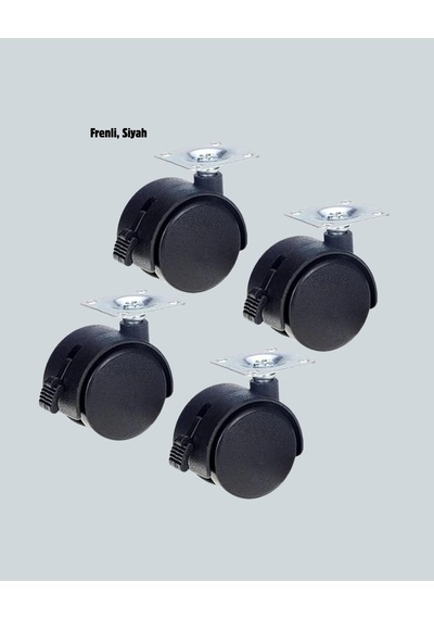 Hubrendy Tekno Mobilya İçin Kilitli 4 Cm Tekerlek Ayak Seti 16063626